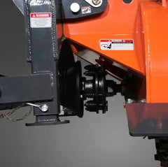 SG24 stump grinder 3-point hitch pin and stabilizing leg detail