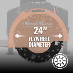 SG24 stump grinder 24 inch flywheel diameter graphic