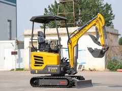 TYPHON TERROR XIX STORM mini excavator on the jobsite side view